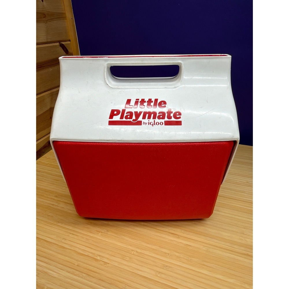 Vintage Igloo Little Playmate Red White Lunch Cooler Thermos Style USA